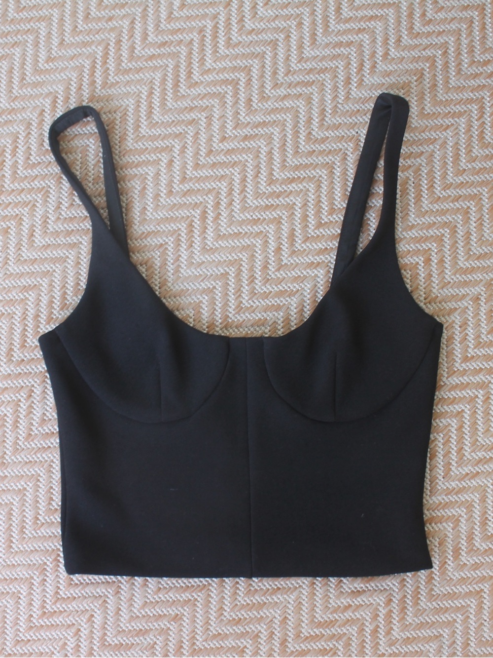 bec + bridge Black Bustier Crop Top